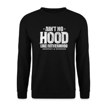 Father daddy daughter son family father's day gift - Unisex Sweatshirt - black - Front - Alina (178cm) & Michal (187cm)