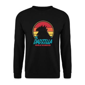 Father daddy daughter son family father's day gift - Unisex Sweatshirt - black - Front - Alina (178cm) & Michal (187cm)