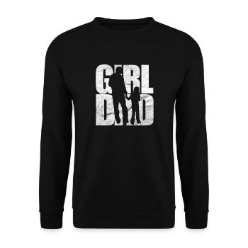 Father daddy daughter girl dad father's day gift - Unisex Sweatshirt - black - Front - Alina (178cm) & Michal (187cm)