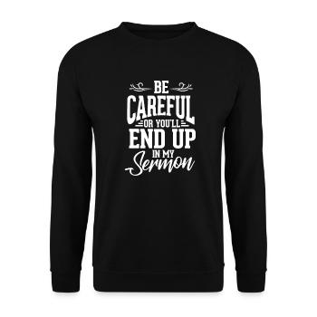 Pastor - Unisex Sweatshirt - black - Front - Alina (178cm) & Michal (187cm)