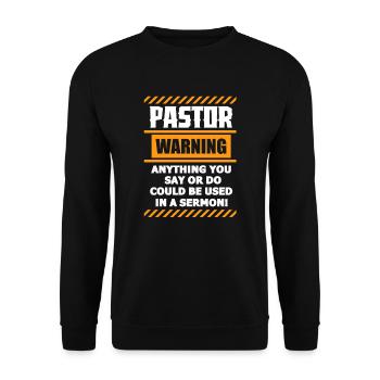 Pastor Church Religion Dieu Pastor Gift - Sweat-shirt Unisexe - noir - Devant - Alina (178cm) & Michal (187cm)