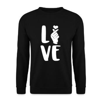 K- Pop Love - Chemise Cool Kpop - Sweat-shirt Unisexe - noir - Devant - Alina (178cm) & Michal (187cm)