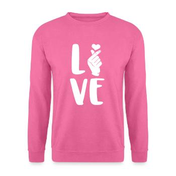 K- Pop Love - Chemise Cool Kpop - Sweat-shirt Unisexe - rose - Devant