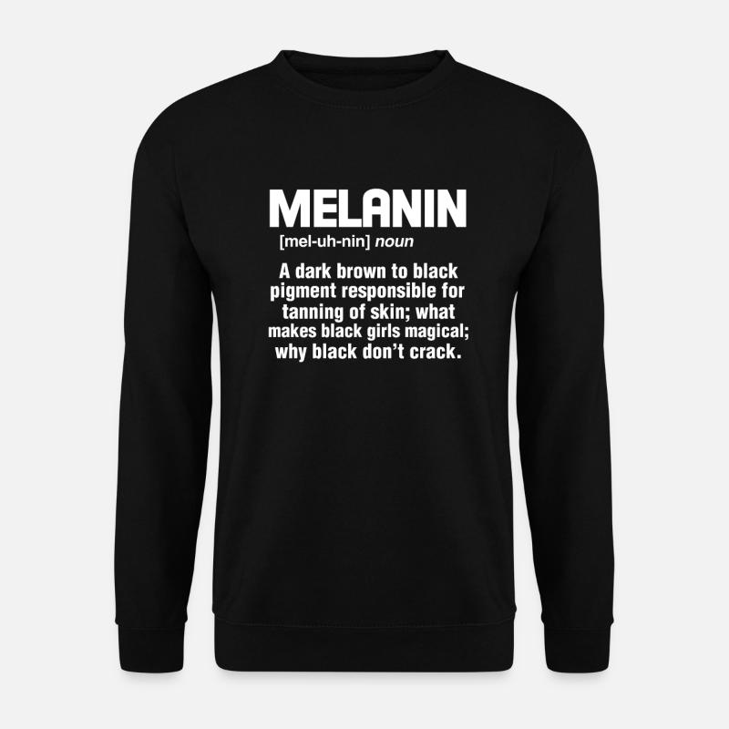 Mélanine - Sweat-shirt Unisexe - noir