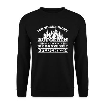 Wandern Fluchen - Unisex Pullover - Schwarz - Vorne - Alina (178cm) & Michal (187cm)