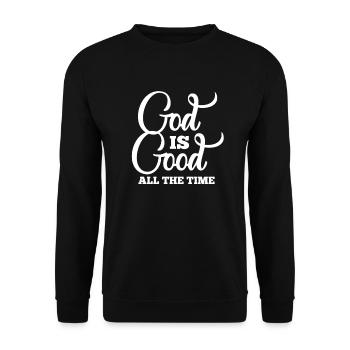 God - Unisex Sweatshirt - black - Front - Alina (178cm) & Michal (187cm)