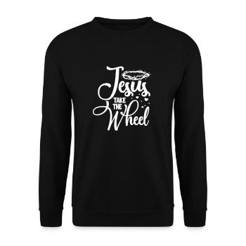 Jésus - Sweat-shirt Unisexe - noir - Devant - Alina (178cm) & Michal (187cm)