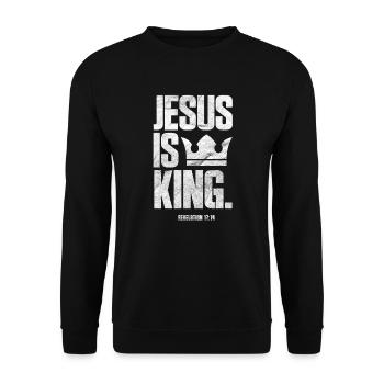 Jésus dieu christian christ religion cadeau - Sweat-shirt Unisexe - noir - Devant - Alina (178cm) & Michal (187cm)