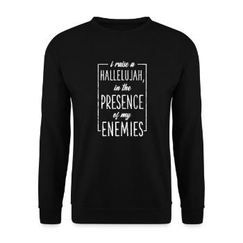 Jésus dieu christian christ religion cadeau - Sweat-shirt Unisexe - noir - Devant - Alina (178cm) & Michal (187cm)
