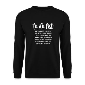 Jésus dieu christian christ religion cadeau - Sweat-shirt Unisexe - noir - Devant - Alina (178cm) & Michal (187cm)