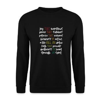 Christlich - Unisex Pullover - Schwarz - Vorne - Alina (178cm) & Michal (187cm)