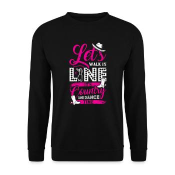 Country Line Dance Time - Sweat-shirt Unisexe - noir - Devant - Alina (178cm) & Michal (187cm)