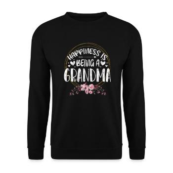 Grandma grandson grandmother grandma grandchild gift - Unisex Sweatshirt - black - Front - Alina (178cm) & Michal (187cm)