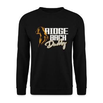 Rhodesian Ridgeback Daddy - Unisex Pullover - Schwarz - Vorne - Alina (178cm) & Michal (187cm)