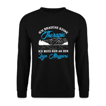 Lago Maggiore Camper Camping Urlaub Campingplatz - Unisex Pullover - Schwarz - Vorne - Alina (178cm) & Michal (187cm)