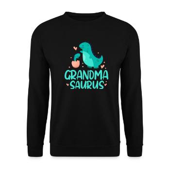 Grand-mère dinosaure Grand-mère grand-mère Dino Trex cadeau - Sweat-shirt Unisexe - noir - Devant - Alina (178cm) & Michal (187cm)