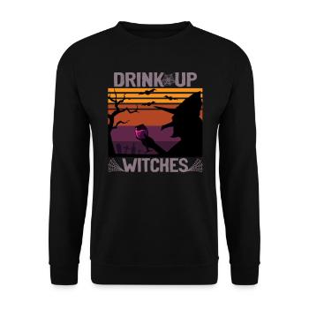 Hexe Halloween - Drink Up Witches - Sweat-shirt Unisexe - noir - Devant - Alina (178cm) & Michal (187cm)