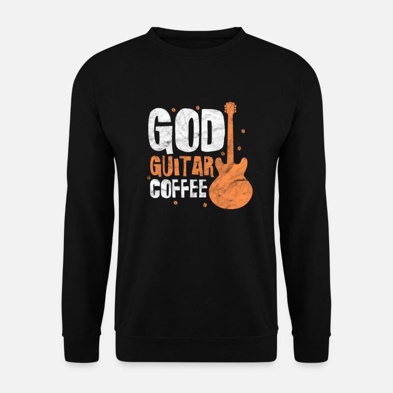 Gott Gitarre Kaffee - Unisex Pullover - Schwarz