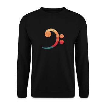 Bassist Bassgitarre Musiker Band Musik Geschenk - Unisex Pullover - Schwarz - Vorne - Alina (178cm) & Michal (187cm)