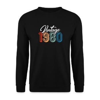 Vintage 1980 - Unisex Sweatshirt - black - Front - Alina (178cm) & Michal (187cm)