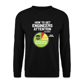 Ingénieur - Sweat-shirt Unisexe - noir - Devant - Alina (178cm) & Michal (187cm)