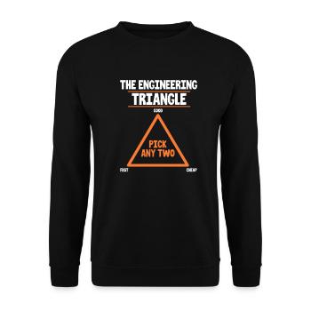 ingénieur - Sweat-shirt Unisexe - noir - Devant - Alina (178cm) & Michal (187cm)