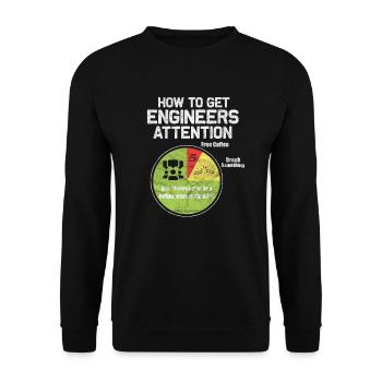 Engineer Engineer Technician Civil Engineer Gift - Unisex Sweatshirt - black - Front - Alina (178cm) & Michal (187cm)