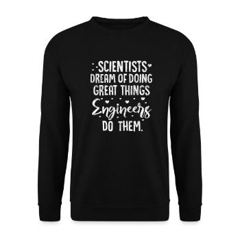 Engineer Engineer Technician Civil Engineer Gift - Unisex Sweatshirt - black - Front - Alina (178cm) & Michal (187cm)