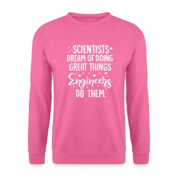Ingénieur ingénieur technicien génie civil cadeau - Sweat-shirt Unisexe - rose - Devant