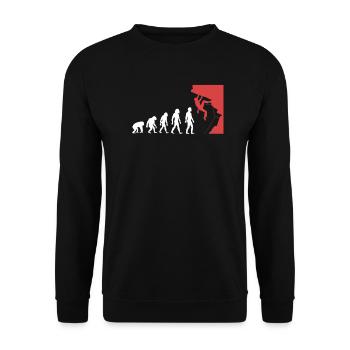 Klettern Evolution - Unisex Pullover - Schwarz - Vorne - Alina (178cm) & Michal (187cm)