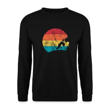 Cadeau d'alpinisme grimpeur d'escalade - Sweat-shirt Unisexe - noir - Devant - Alina (178cm) & Michal (187cm)