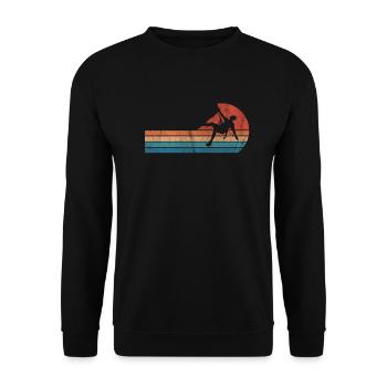 Cadeau d'alpinisme grimpeur d'escalade - Sweat-shirt Unisexe - noir - Devant - Alina (178cm) & Michal (187cm)