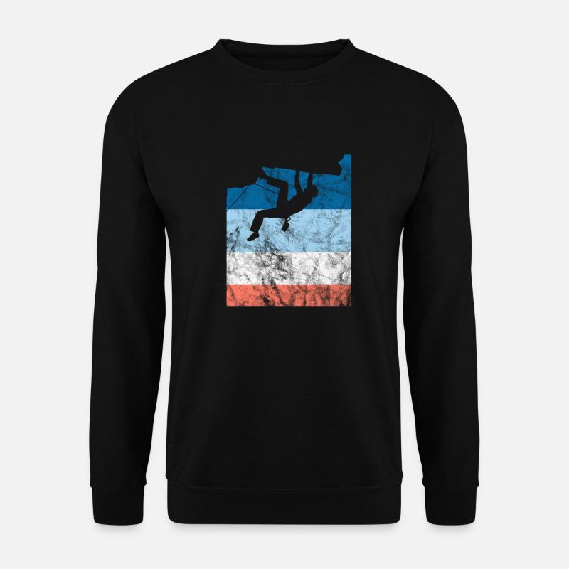 Klettern Bouldern Kletterer Bergsteigen Geschenk - Unisex Pullover - Schwarz