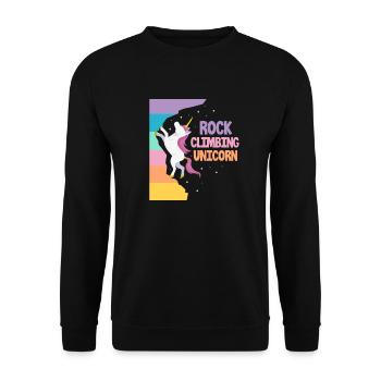 Licorne grimpante - Sweat-shirt Unisexe - noir - Devant - Alina (178cm) & Michal (187cm)