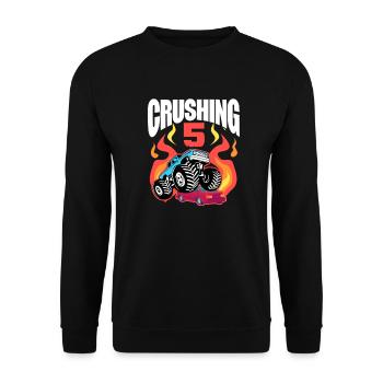 Monster Truck 5e anniversaire - Sweat-shirt Unisexe - noir - Devant - Alina (178cm) & Michal (187cm)