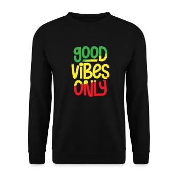 reggae - Unisex Sweatshirt - black - Front - Alina (178cm) & Michal (187cm)