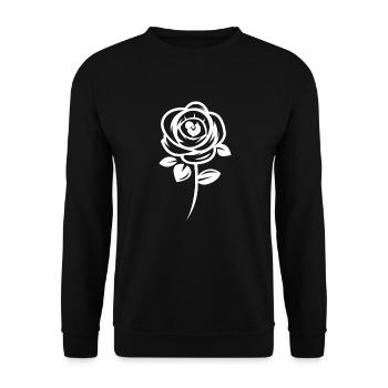 Tattoo rose tattooed flower tattoos gift - Unisex Sweatshirt - black - Front - Alina (178cm) & Michal (187cm)