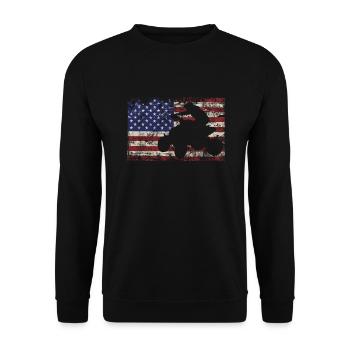 Quad ATV Motorsport USA America Quad riders - Unisex Sweatshirt - black - Front - Alina (178cm) & Michal (187cm)
