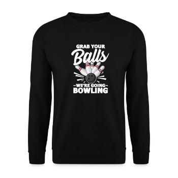 Bowling - Unisex Pullover - Schwarz - Vorne - Alina (178cm) & Michal (187cm)