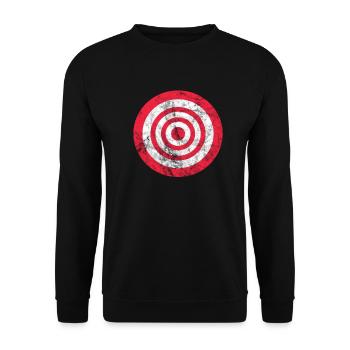 Dart Bullseye Darts Dartboard Dartboard Gift - Unisex Sweatshirt - black - Front - Alina (178cm) & Michal (187cm)