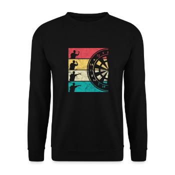 Dart Darts Bullseye Dartboard Dart Gift - Sweat-shirt Unisexe - noir - Devant - Alina (178cm) & Michal (187cm)