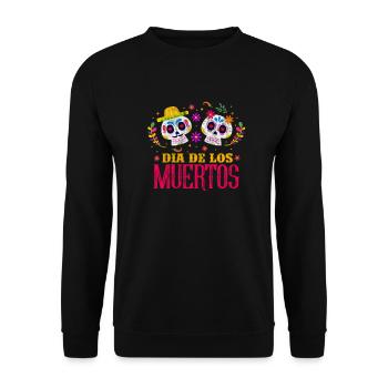Dia De Los Muertos - Unisex Pullover - Schwarz - Vorne - Alina (178cm) & Michal (187cm)