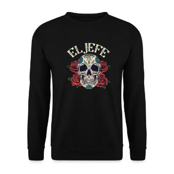 Dia De Los Muertos Chef - Unisex Pullover - Schwarz - Vorne - Alina (178cm) & Michal (187cm)