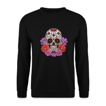 Dia De Los Muertos - Unisex Pullover - Schwarz - Vorne - Alina (178cm) & Michal (187cm)