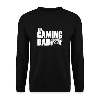 Gaming Dad - Videospiele Gamer - Unisex Pullover - Schwarz - Vorne - Alina (178cm) & Michal (187cm)