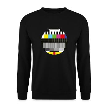 Motif de test - pas de signal TV pause - Sweat-shirt Unisexe - noir - Devant - Alina (178cm) & Michal (187cm)
