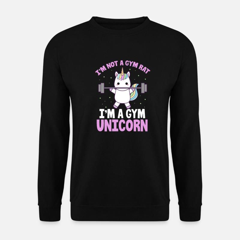 Gym Einhorn - Unisex Pullover - Schwarz