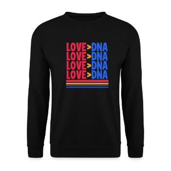 Adoption Adopted Family Foster Child Gift - Unisex Sweatshirt - black - Front - Alina (178cm) & Michal (187cm)