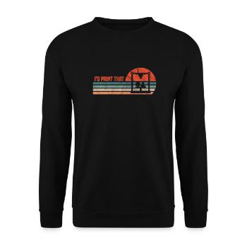 3d Drucker - Unisex Pullover - Schwarz - Vorne - Alina (178cm) & Michal (187cm)
