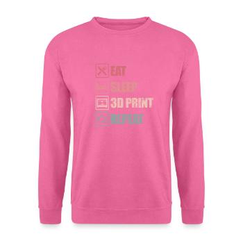 3d Drucker - Unisex Pullover - Pink - Vorne